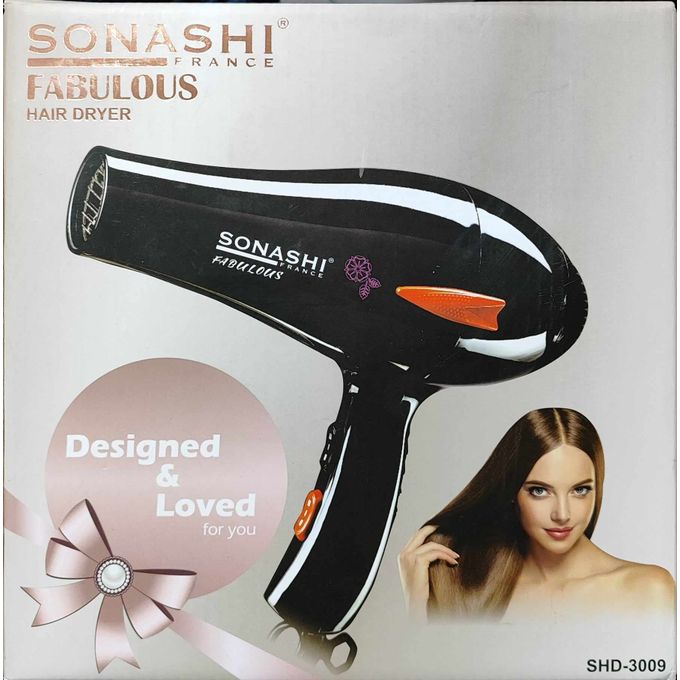 Sonashi Sèche Cheveux 2 Vitesses - 2000 Watts - Noir Sonashi