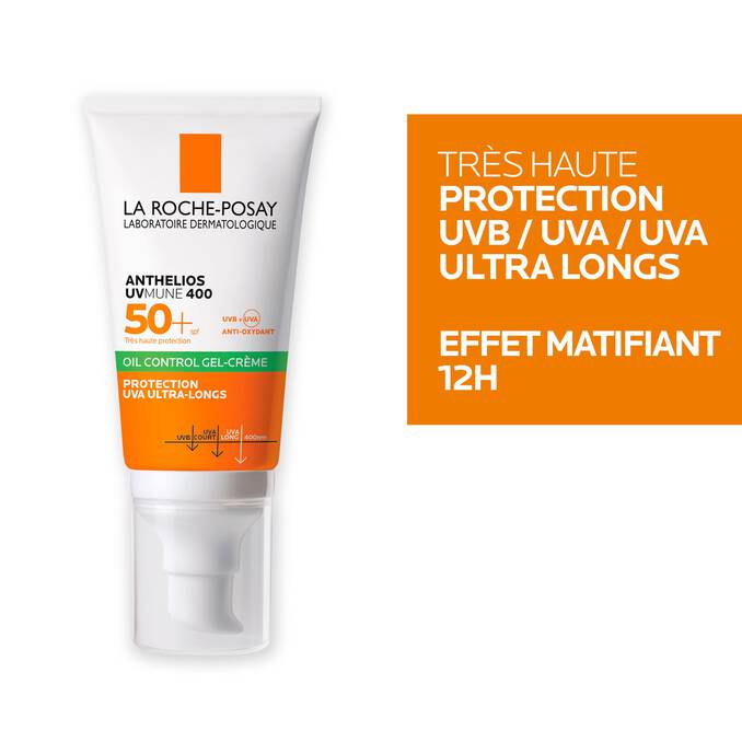 crème solaire visage en gel-crème avec parfum