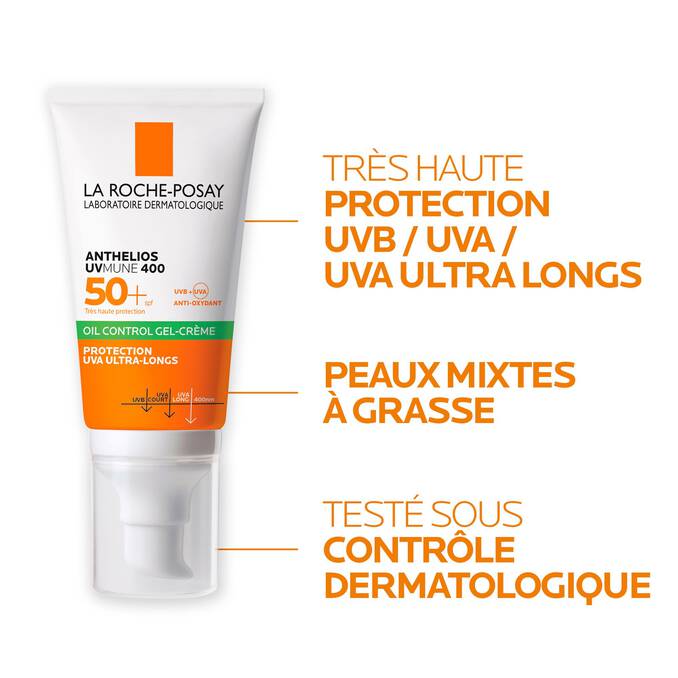 crème solaire visage en gel-crème avec parfum