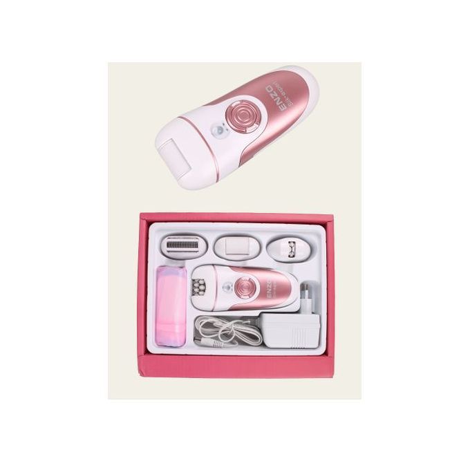 ENZO PROFESSIONAL kit d'epilation professionel 4en1 pour une peau douce et lisse silk expert 9-rose