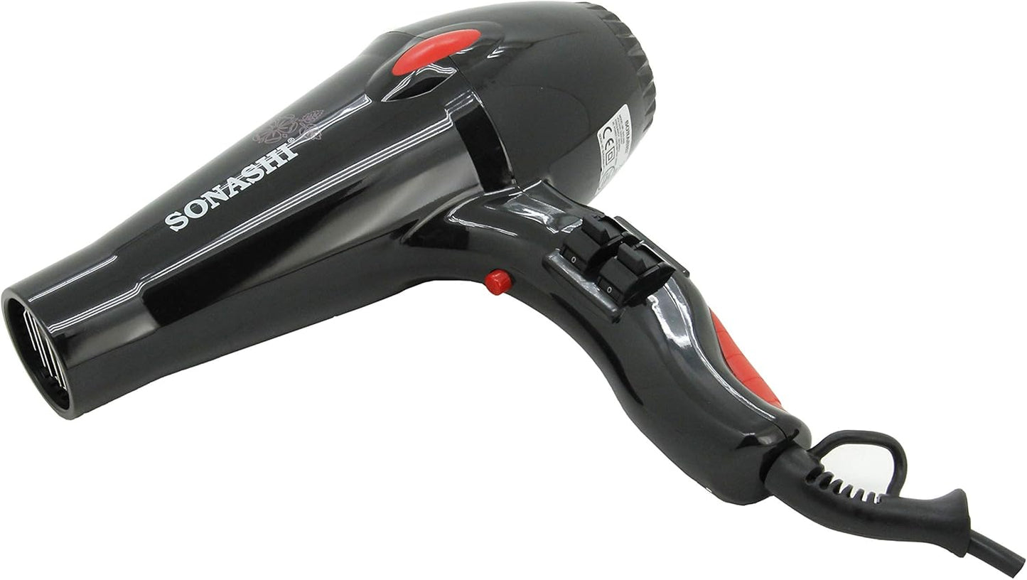 Sonashi Sèche Cheveux 2 Vitesses - 2000 Watts - Noir Sonashi