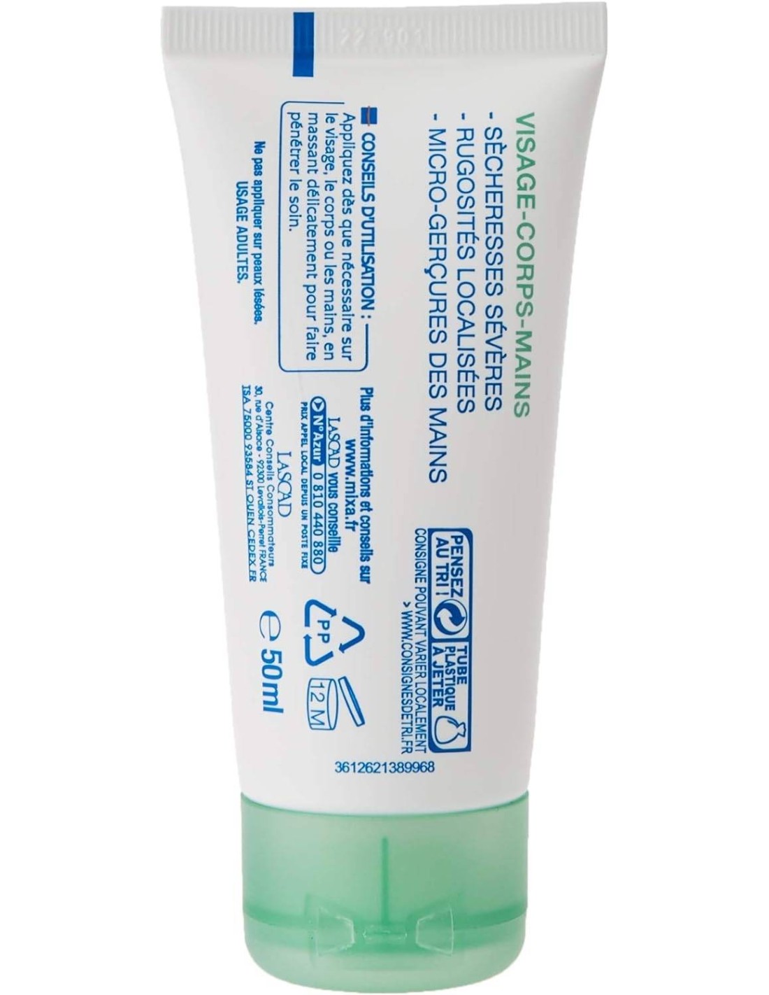 Mixa BIO - Cica Crème Nourrissante Réparatrice - Peau Sensible - 50 ml