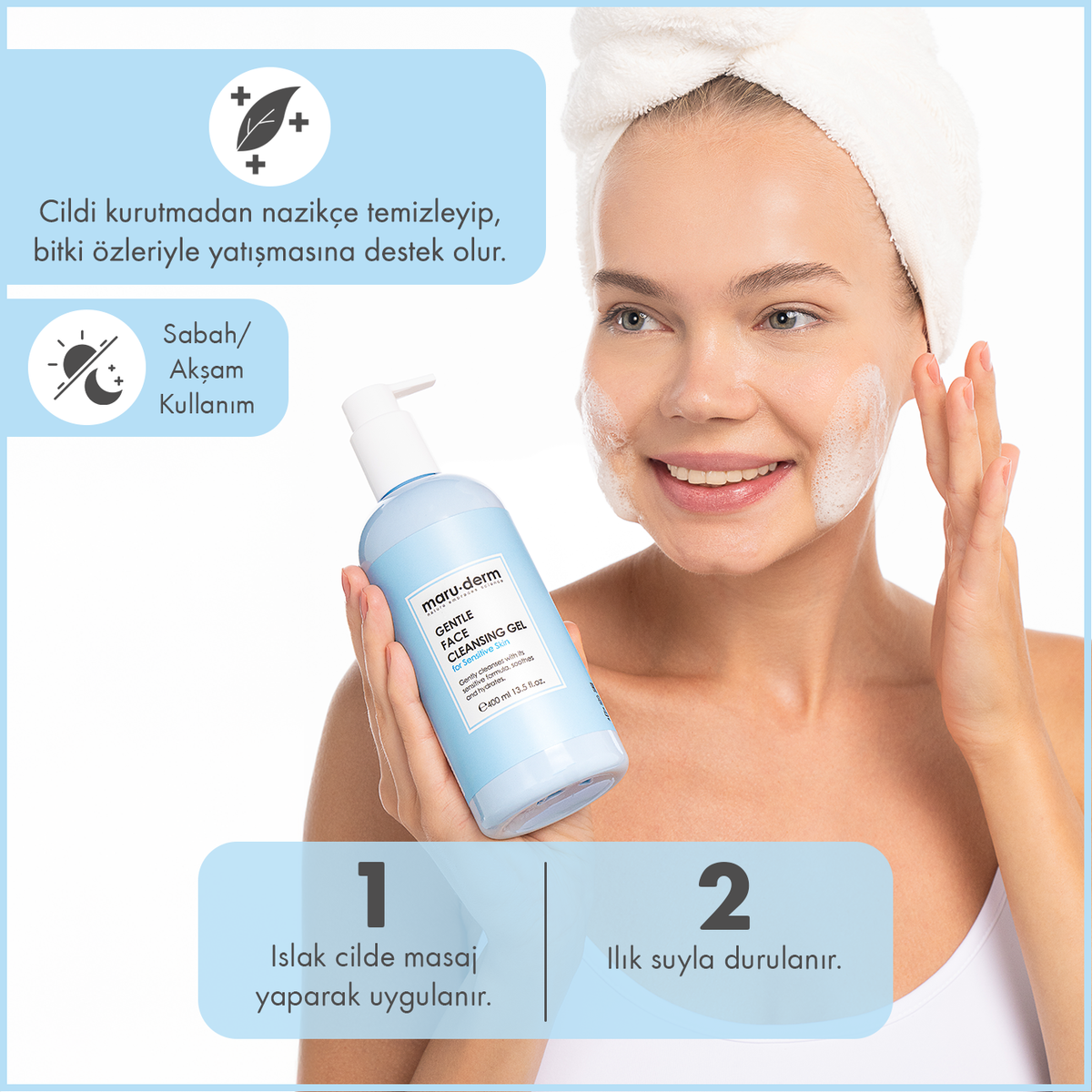 Maruderm Gel nettoyant visage pour peaux sensibles 200 ML
