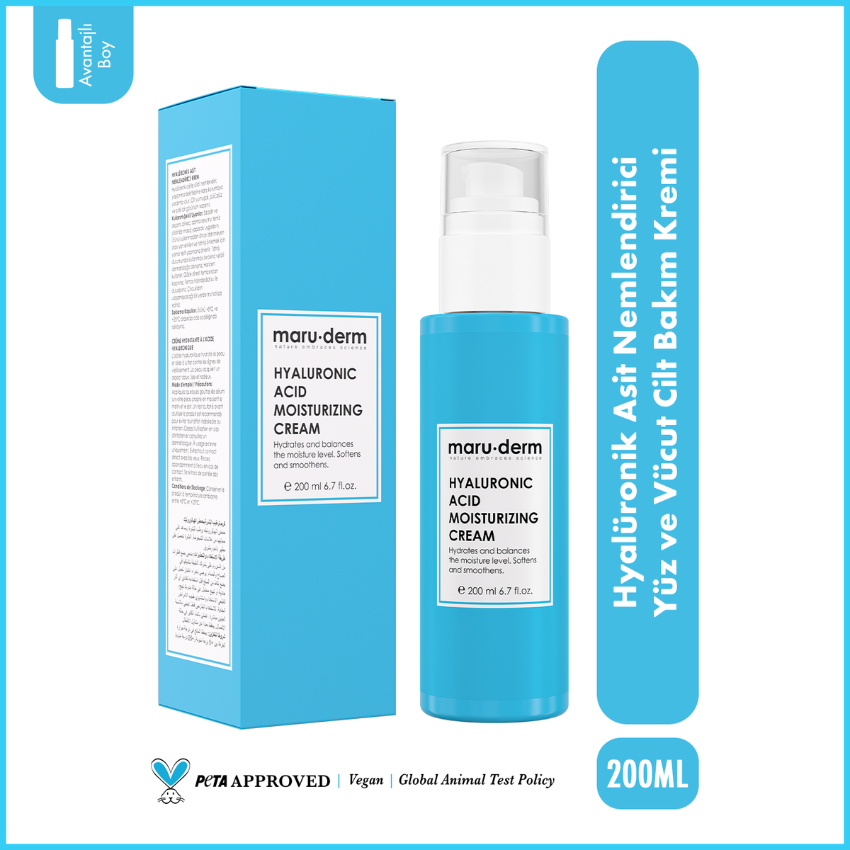 Maruderm Crème hydratante à l'acide hyaluronique