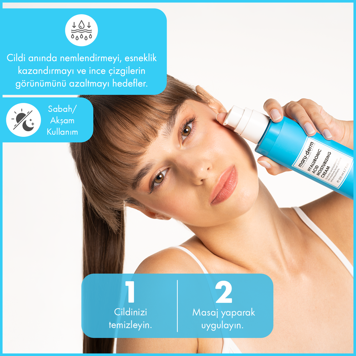 Maruderm Crème hydratante à l'acide hyaluronique
