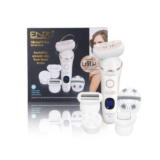 ENZO PROFESSIONAL Machine D'Épilation Humide Et Sèche Silik épil 9 Avec 5 Accessoires