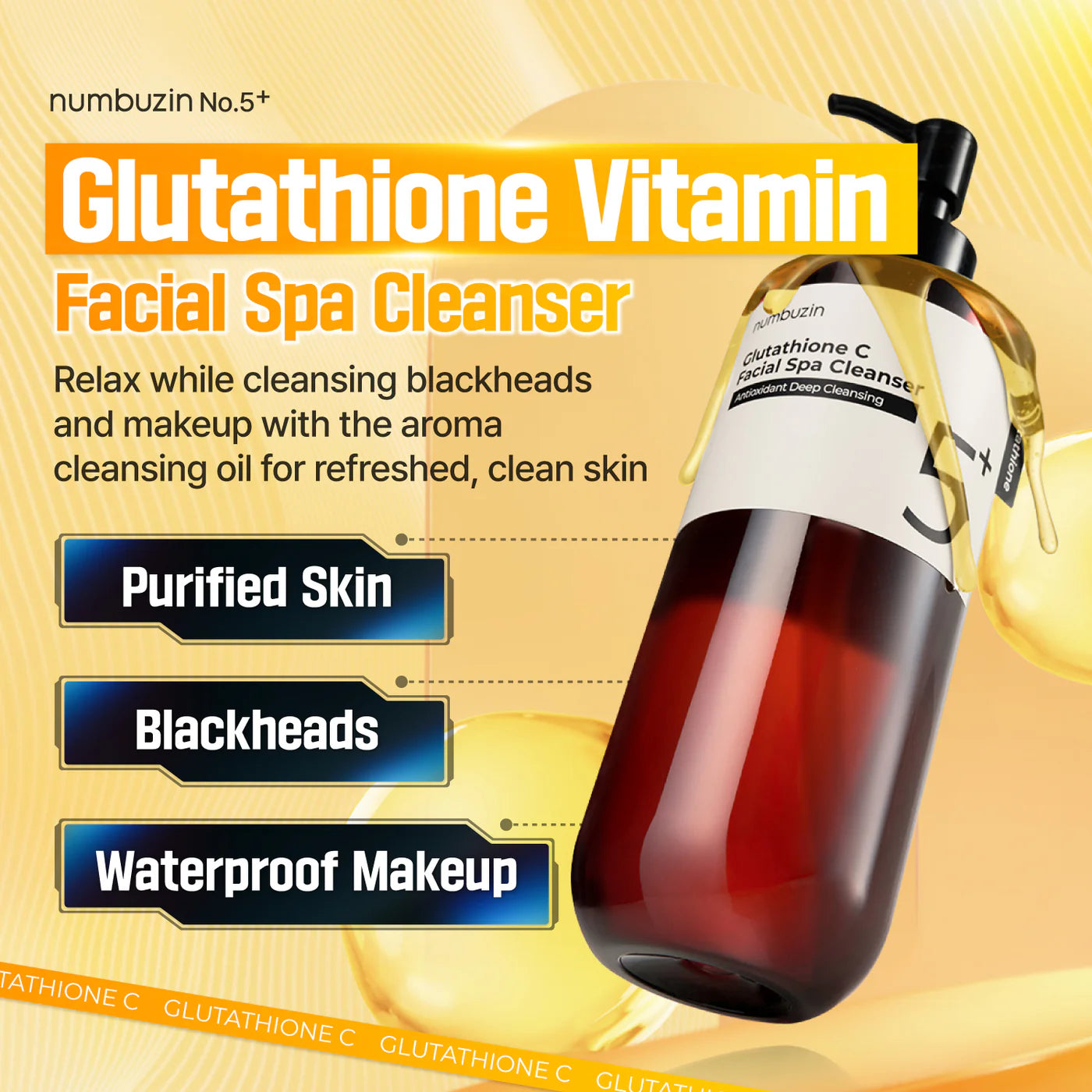 No.5 Glutathione C Facial Spa Cleansing Oil