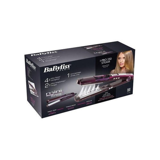 Babyliss Coffret Lisseur Vapeur Ipro 230 + Mini Lisseur St396E