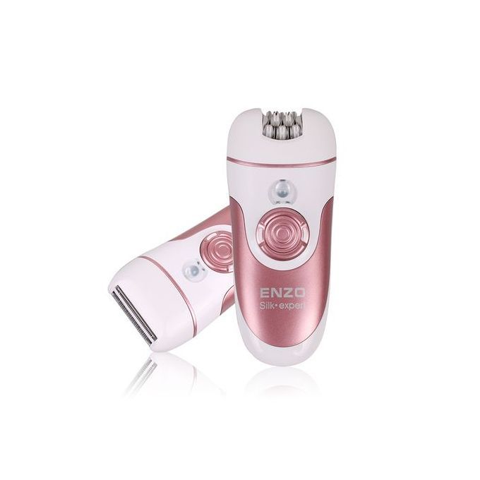 ENZO PROFESSIONAL kit d'epilation professionel 4en1 pour une peau douce et lisse silk expert 9-rose
