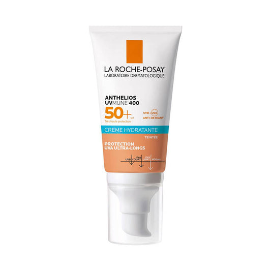 Crème solaire peau sensible teintée SPF50+