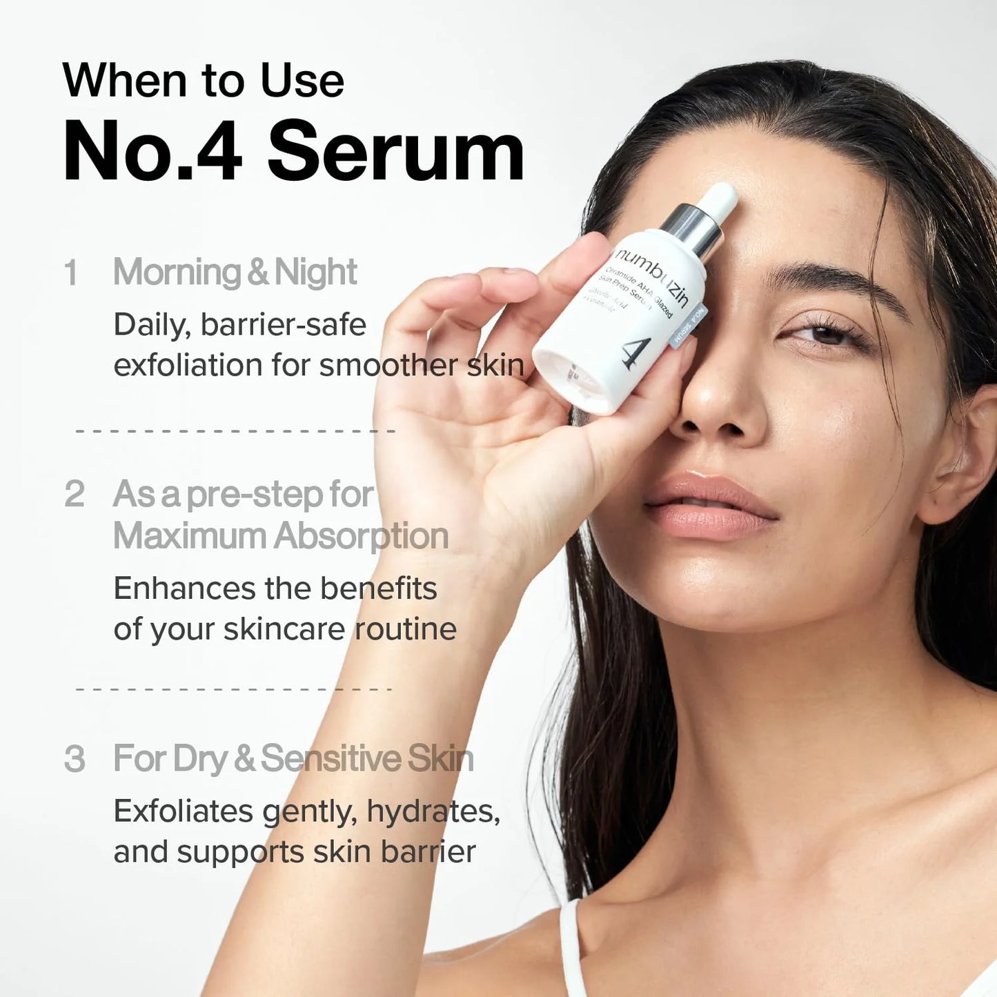 Numbuzin No.4 Ceramide AHA Glazed Skin Prep Serum 30ml