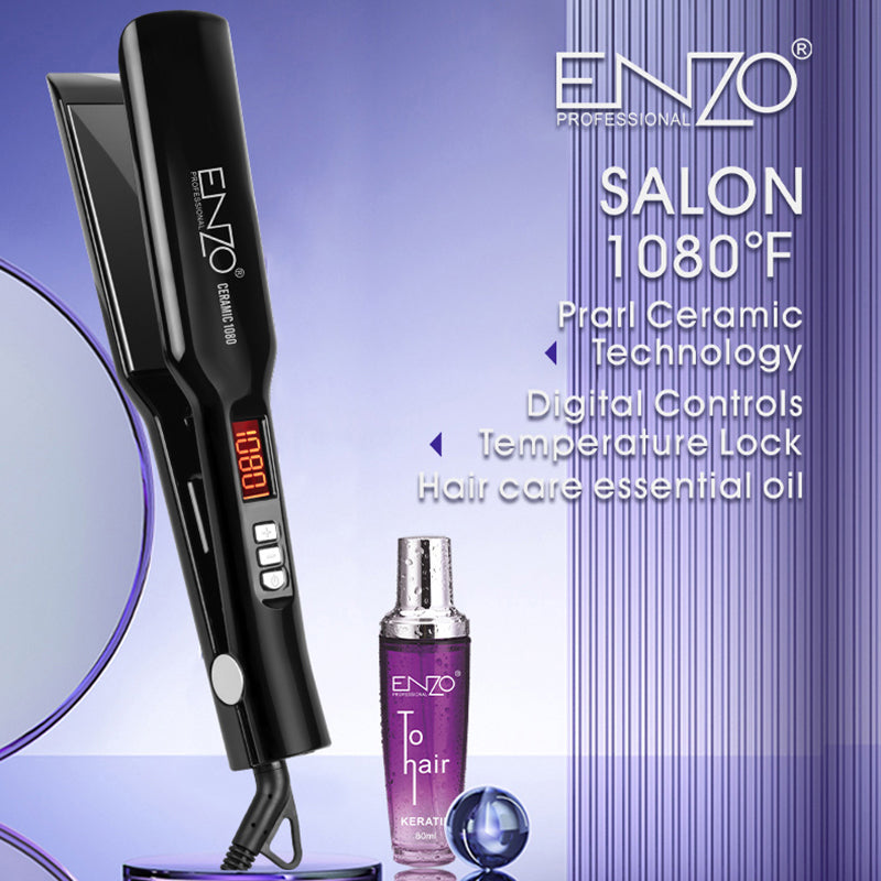 ENZO EN-5190 Lisseur Cheveux Kératine Brésilienne – Plaques Larges