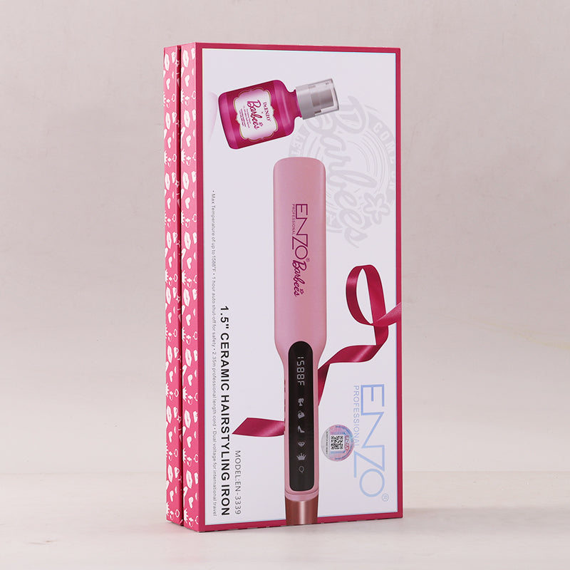 ENZO Fer à Lisser Professionnel avec Affichage de Température ROSE