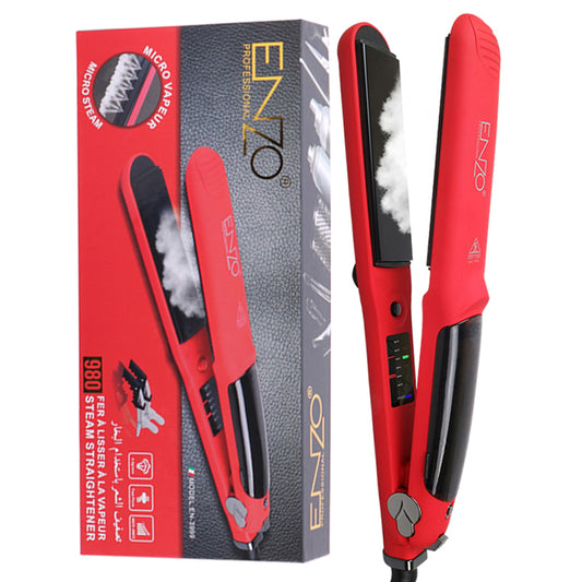 ENZO EN-3999 Lisseur & Boucleur Infrarouge à Vapeur ROUGE