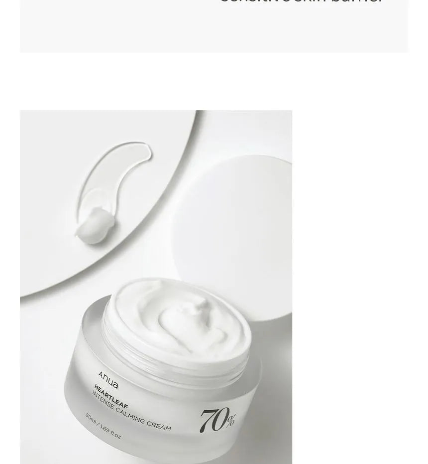 Anua - Crème apaisante intense à houttuynia cordata 70 %