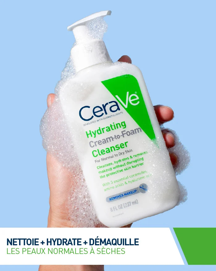 CeraVe Crème Moussante Nettoyante Hydratante