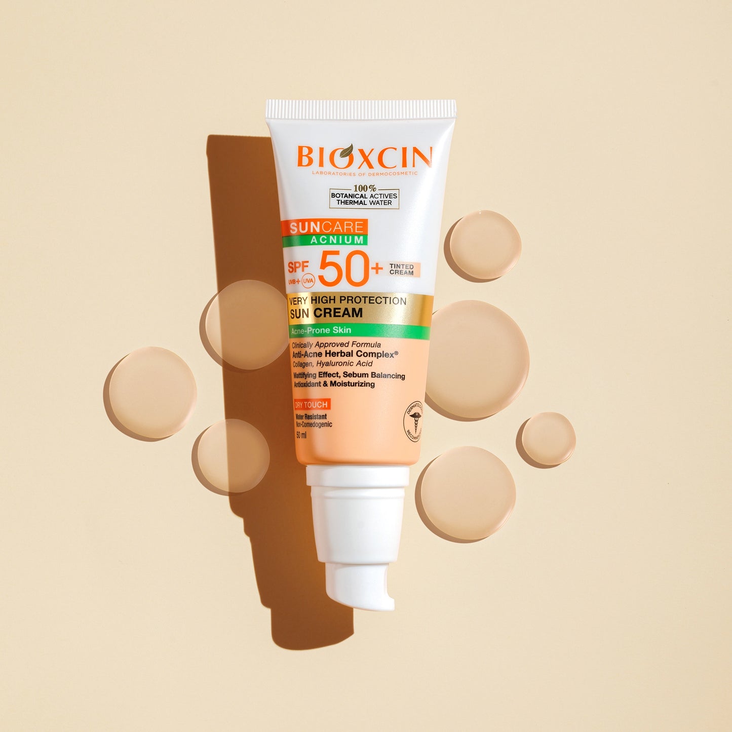Bioxcin Tinted Sunscreen for Acne-Prone Skin SPF 50+