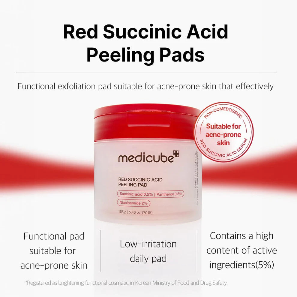 medicube Red Succinic Acid Acne Peeling Pads