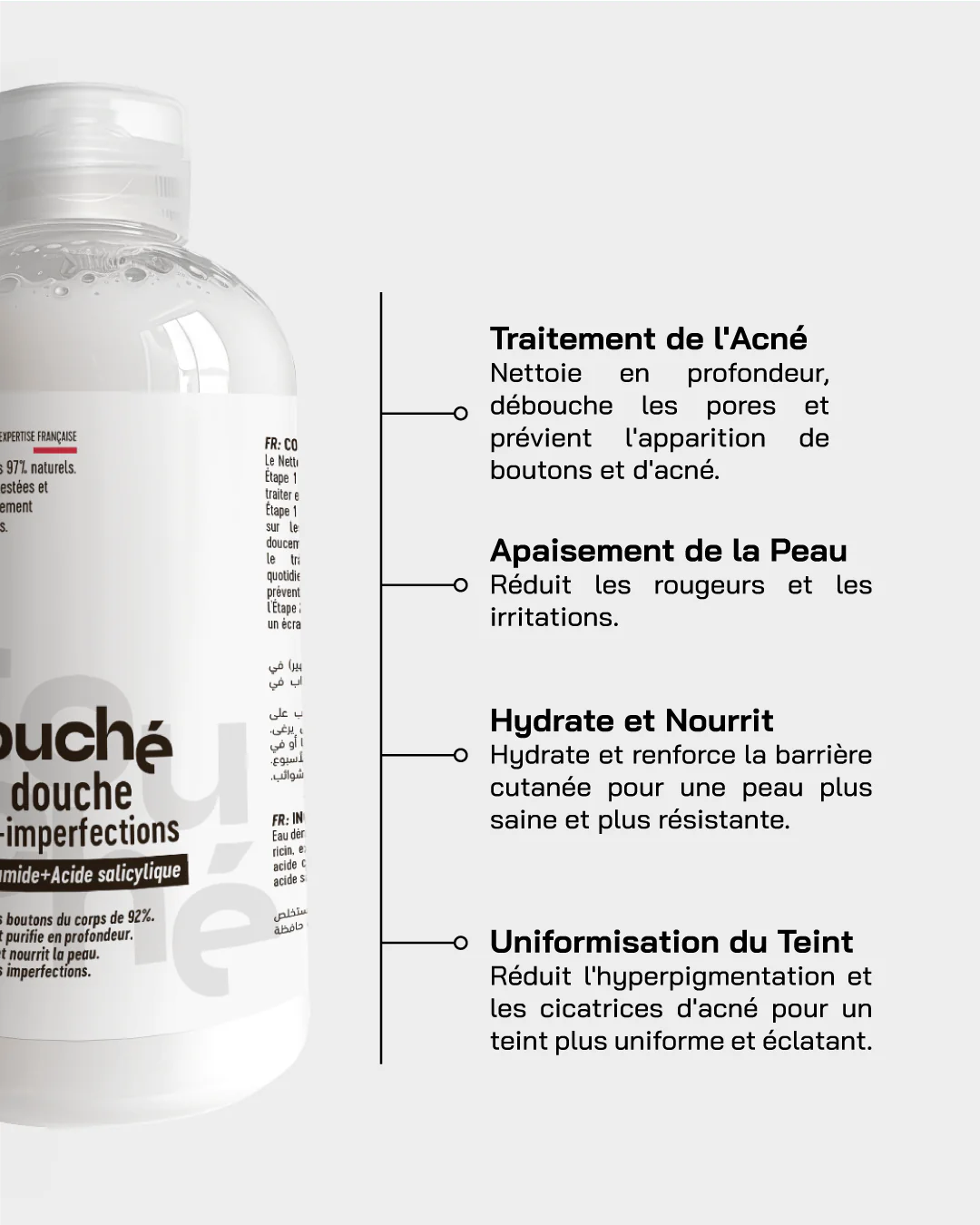 Touché Gel Douche nettoyant Anti-Imperfections